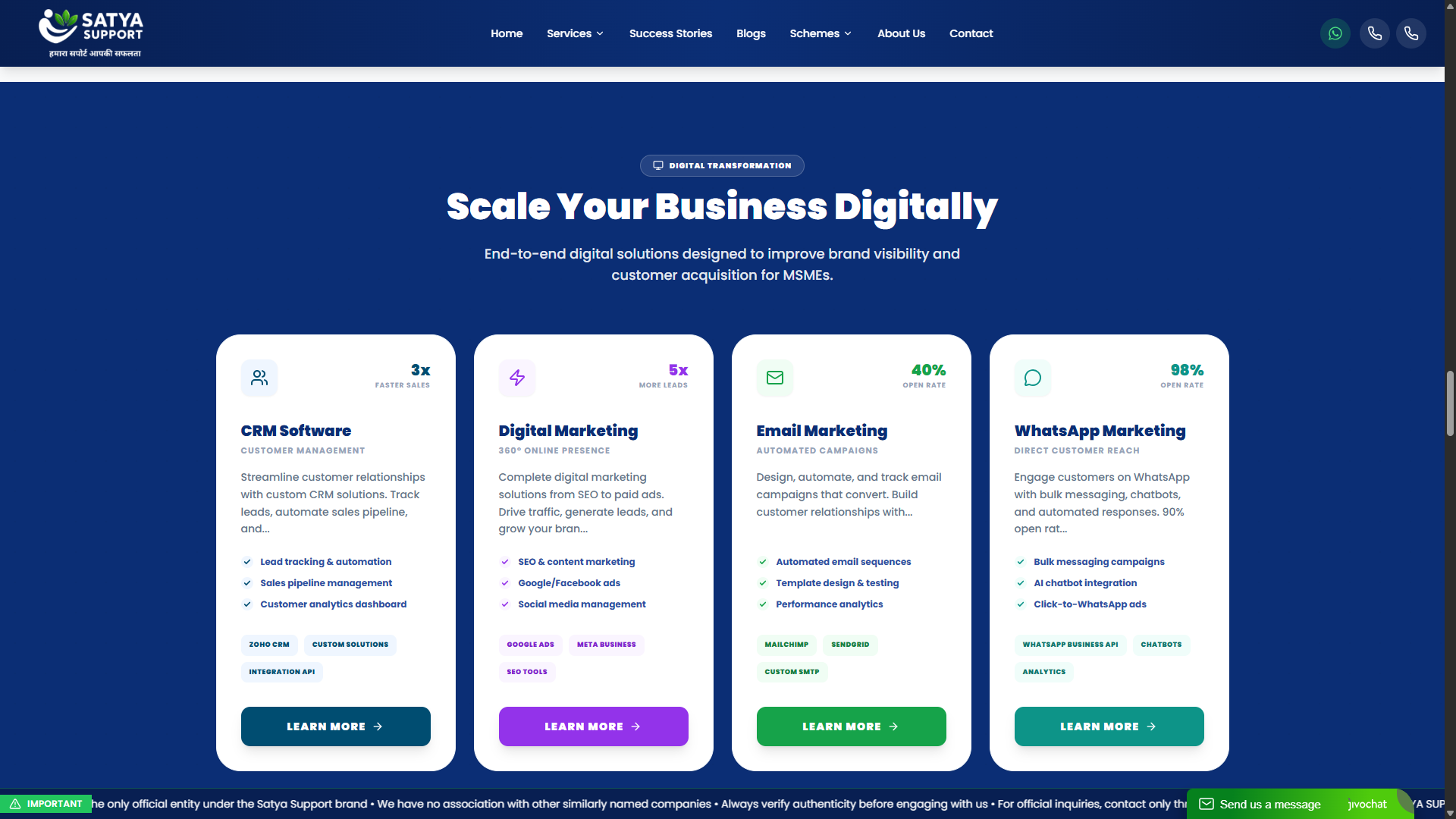 Satya Support Portfolio